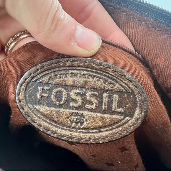 Fossil Leather Crossbody Purse Brown - Picture 7 of 9